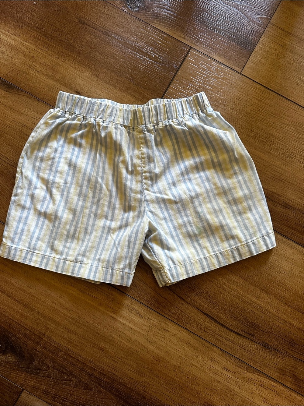 The Beaufort Bonnet Company Light Blue and Cream Striped Kids Shorts